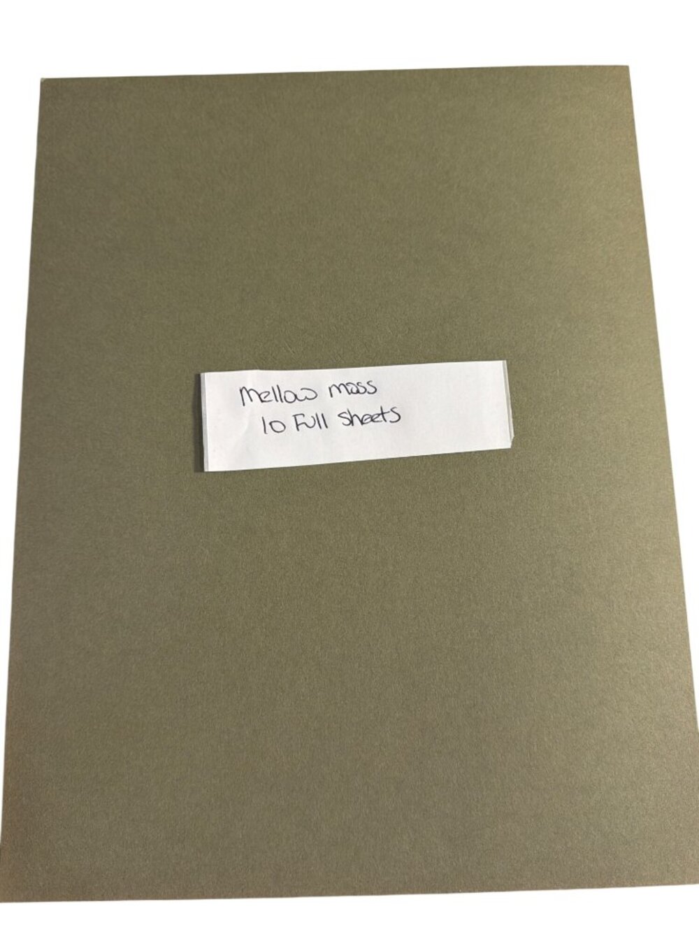 Stampin' Up! Mellow Moss Scrapbook Cardstock 10 Full Sheets 8.5"x11"